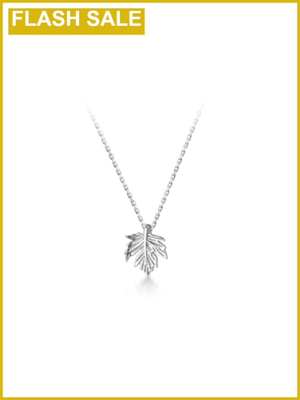 925 Sterling Silver Maple Leaf Pendant Necklace Adjustable Chain Choker